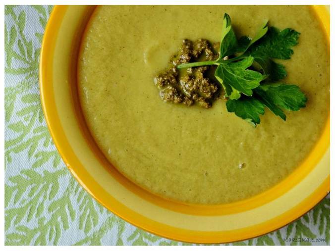Black Sesame pesto leek soup 3 Kake2Kale